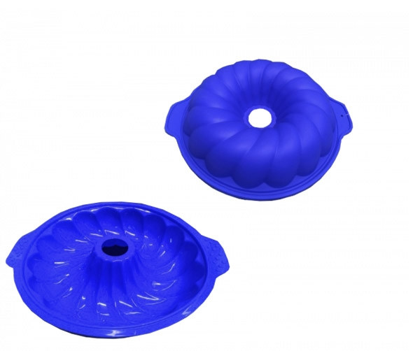 Forma De Bolo Redonda Azul De Silicone - Ajeitaí - Utilidades Domésticas