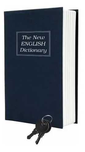 Cofre Livro Camuflado C/ 2 Chave  The New English Dictionary