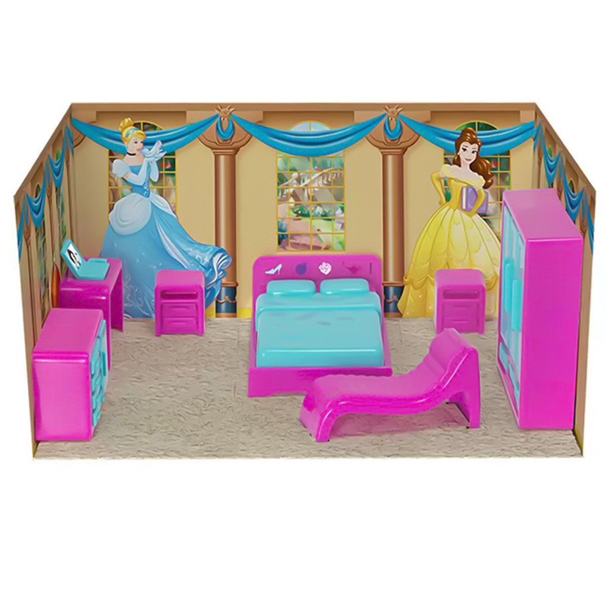 Casinha Boneca Brinquedo Mini Quarto Princesas Disney