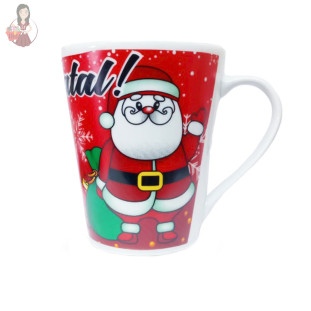 Caneca De Porcelana Natalina Lembrança Natal Xícara Presente