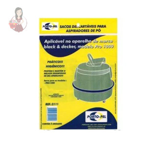 Saco aspirador black e decker pro 1000 -5 und