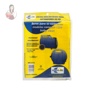 Saco para Aspirador Electrolux Baby/C1300/Plus/A300 com 5un