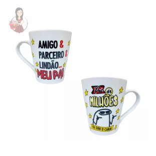 Caneca De Porcelana Para Dos Pais 290ml 