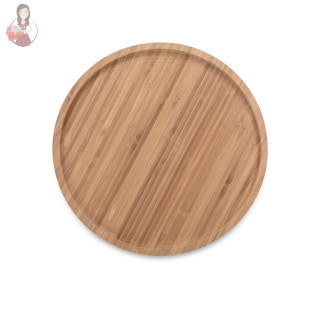 Prato raso de madeira para churrasco 28 cm