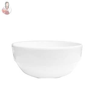 Tigela Alta Saladeira Bowl Melamina Branca Redonda 21Cm