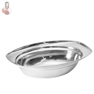  Tigela Para Restaurante Oval Funda Inox 24,5 cm