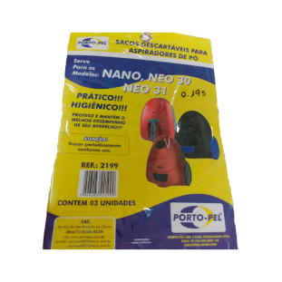 Kit 3 Sacos Para Aspiradores de Pó Electrolux Nano
