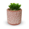 Kit 3 Mini Vaso Decorativo com Suculenta Artificial 
