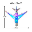 Brinquedo Avião A380 C/ Luz Som Divertido Rodinha Crianças