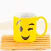 Caneca Emoticon Emoji Amarela De Porcelana 300 ml Terramada