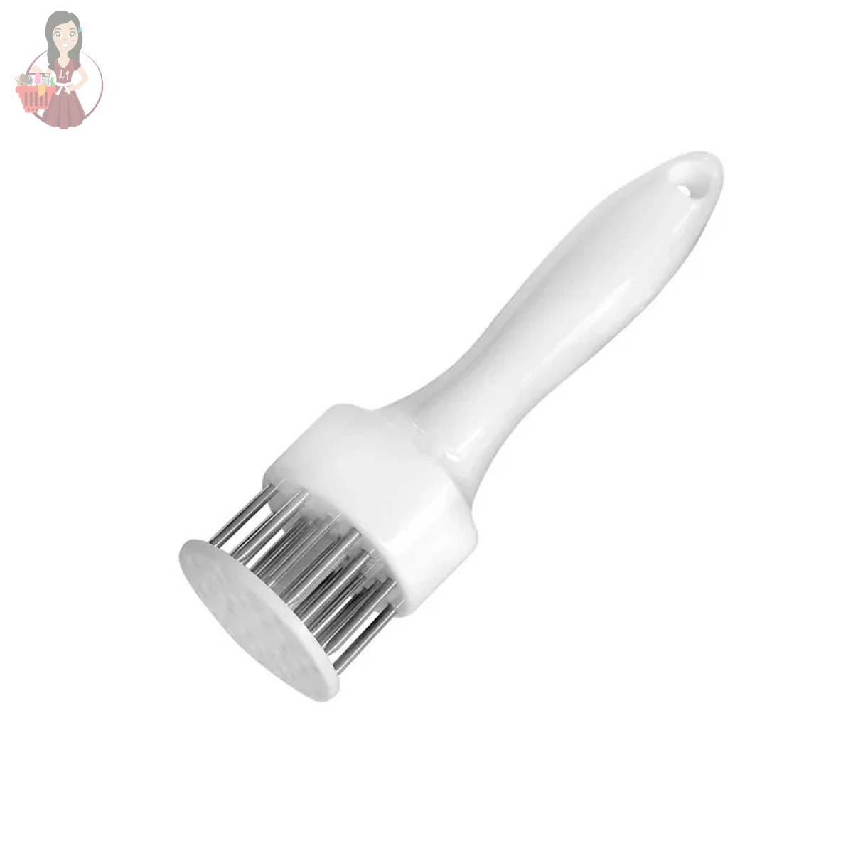 Amaciador Batedor Manual De Carnes Aço Inox Com Agulhas 20cm