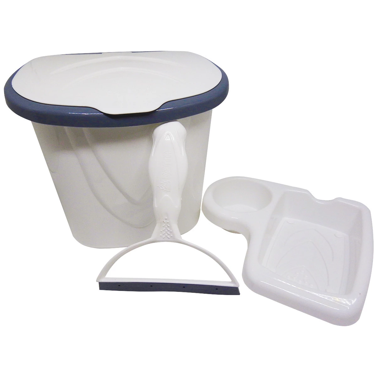 Kit Pia Lixeira Rodo e Porta Detergente