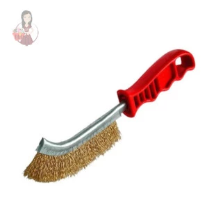 05 Escova de Aço Manual Com Cabo de Plastico