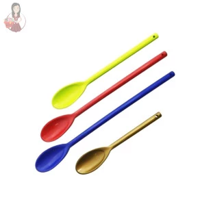Kit com 3 colheres plástica p/ suco e salada 