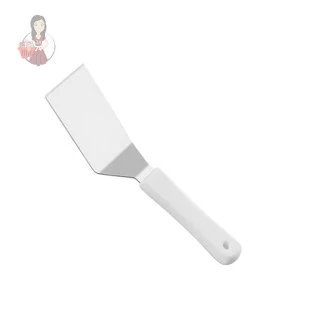 Espátula Cabo Branco Curva Aço Inox Chapeiro Lanche Nº4