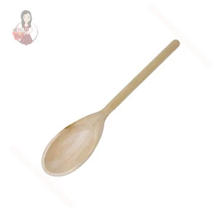 Colher Oval De Madeira 23cm