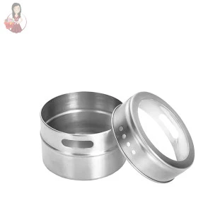 Kit 4 Porta Tempero Inox Magnético Imã Geladeira