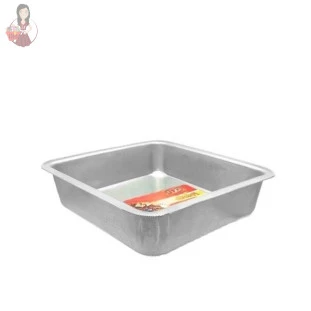  Assadeira Quadrada Alumínio Para Forninho Funda 19cm 