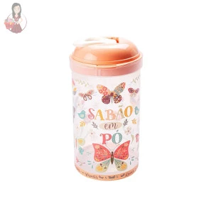 Porta Sabão em Pó de Plástico com Tampa Rosqueável 1,4L