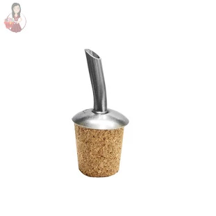 Bico Dosador Em Inox Com Rolha Para Garrafa De Vidro 28MM