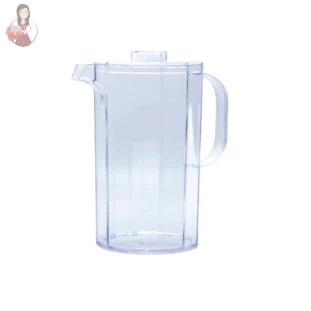 Jarra Acrilico 1,6L Transparente Para Suco Agua Com Tampa 