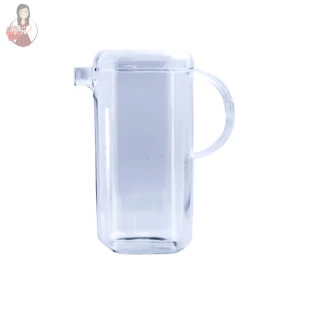 Jarra Quadrada Acrílica com Tampa Lisa 1,8L