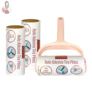 Rolo Adesivo Tira Pelo 20 Folhas Com 2 Refil 12cm