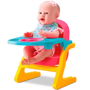 Boneca Bebê Primeira Papinha Com Acessórios 