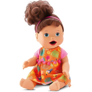 Boneca Baby My Primeira Papinha Morena Com Acessórios