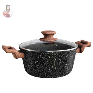 Caçarola Panela Grande Indução Antiaderente Com Tampa 24cm
