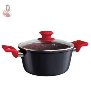 Caçarola Indução Colorstone Titânio Com Tampa De Vidro 22cm