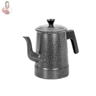 Bule Craqueada Com Tampa 1,126Lt    Aluminio Preto Para Café