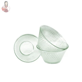 Conjunto De Sobremesa Vidro 3pçs 330ml Para Servir Moderno