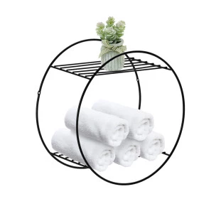 Prateleira Aramada Arthi 30x30x18cm Redonda Metal Black