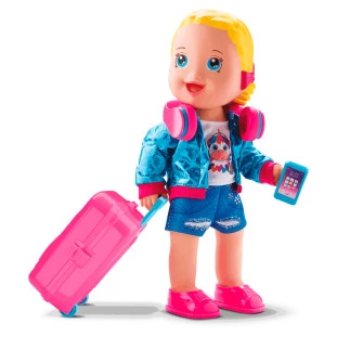 Boneca Vamos Viajar Com Mala e Acessórios