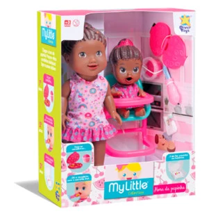 Boneca Hora Da Papinha My Little Negra