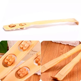 Massageador Mãozinha Para Costas Manual de Bambu 1 Pç