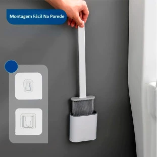 Escova De Silicone Vaso Sanitário Base Para Banheiro Privada