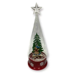 Decoração Árvore Snow 28Cm Luz /Mus /Mov Magizi