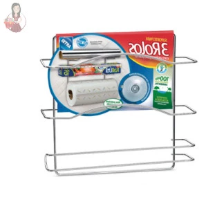 Suporte para 3 Rolos de Papel com Ventosas para Parede