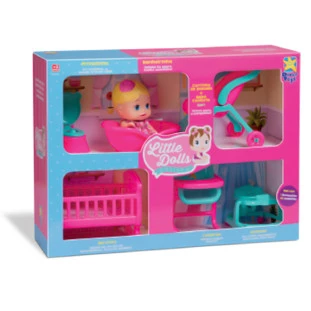 Boneca Little Dolls Casinha Com Acessórios Divertidos 