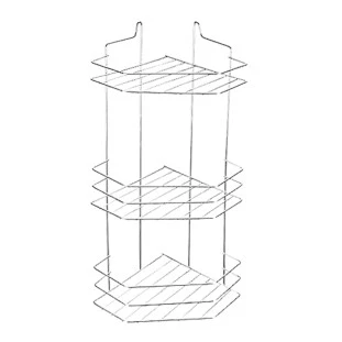 Cantoneira tripla cromada 53 x 20 x 20cm