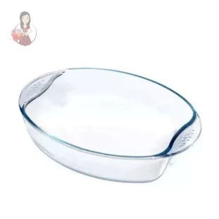 Assadeira de Vidro Oval Com Alça 2,5L