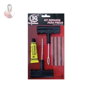 Kit Reparos Para Pneus Com 6pçs 