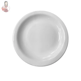 Pratos Branco De Sobremesa Raso 19,5Cm Cerâmica