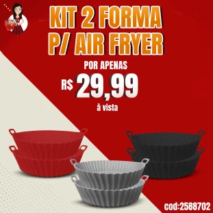 Forma Para Air Fryer Compre 1 Leve 2 Redonda 20cm Lavavél 