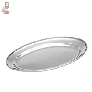 Travessa Oval Inox Rasa Pequena  21cm  Linha Hotel 