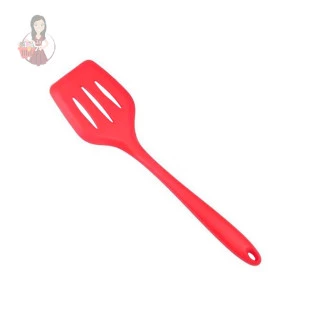 Espátula De Silicone Vazada Chapeiro Fritura Cozinha 28,7cm