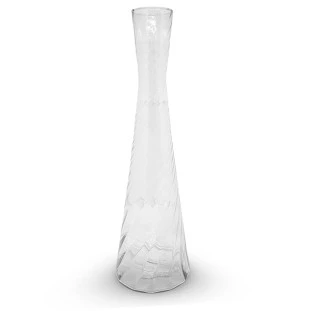 Vaso De Vidro Solitário Rigado Grande Mistral 39x9