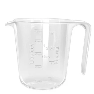 Jarra Medidora Graduada Com Alça 500ml Liquidos Plástico